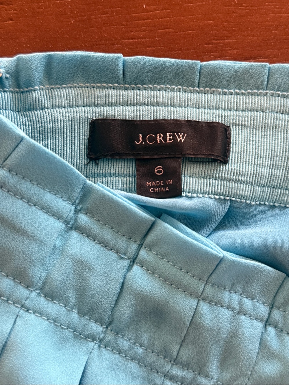 J. Crew Light Blue Pleated Waist Skirt - Picture 3 of 7